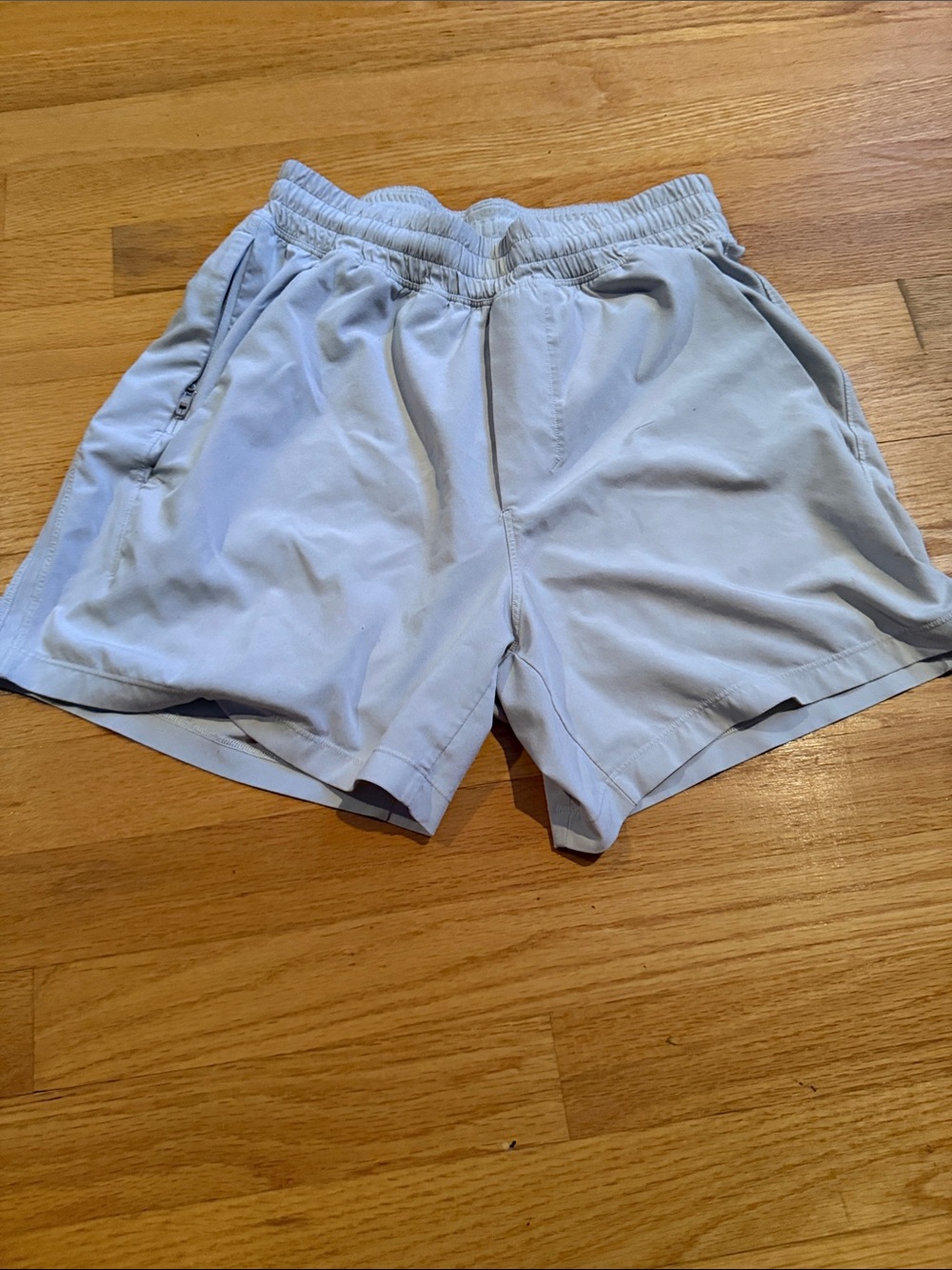 lululemon athletica Men's Light Gray Performance Running Shorts